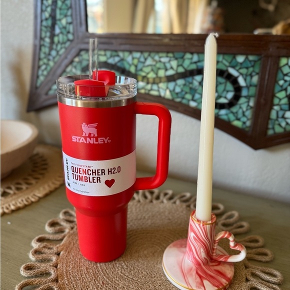 Threshold Ceramic Marbled Heart Taper Holder Valentine's 2024 - Picture 8 of 8